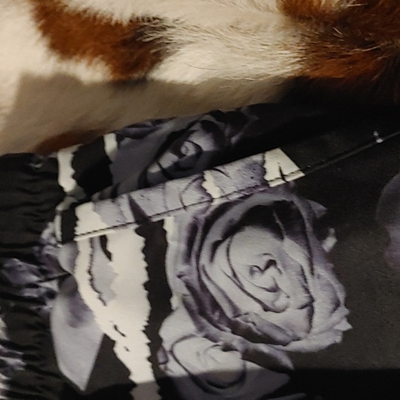 Black Rose Shorts Sz M - Picture 3 of 4